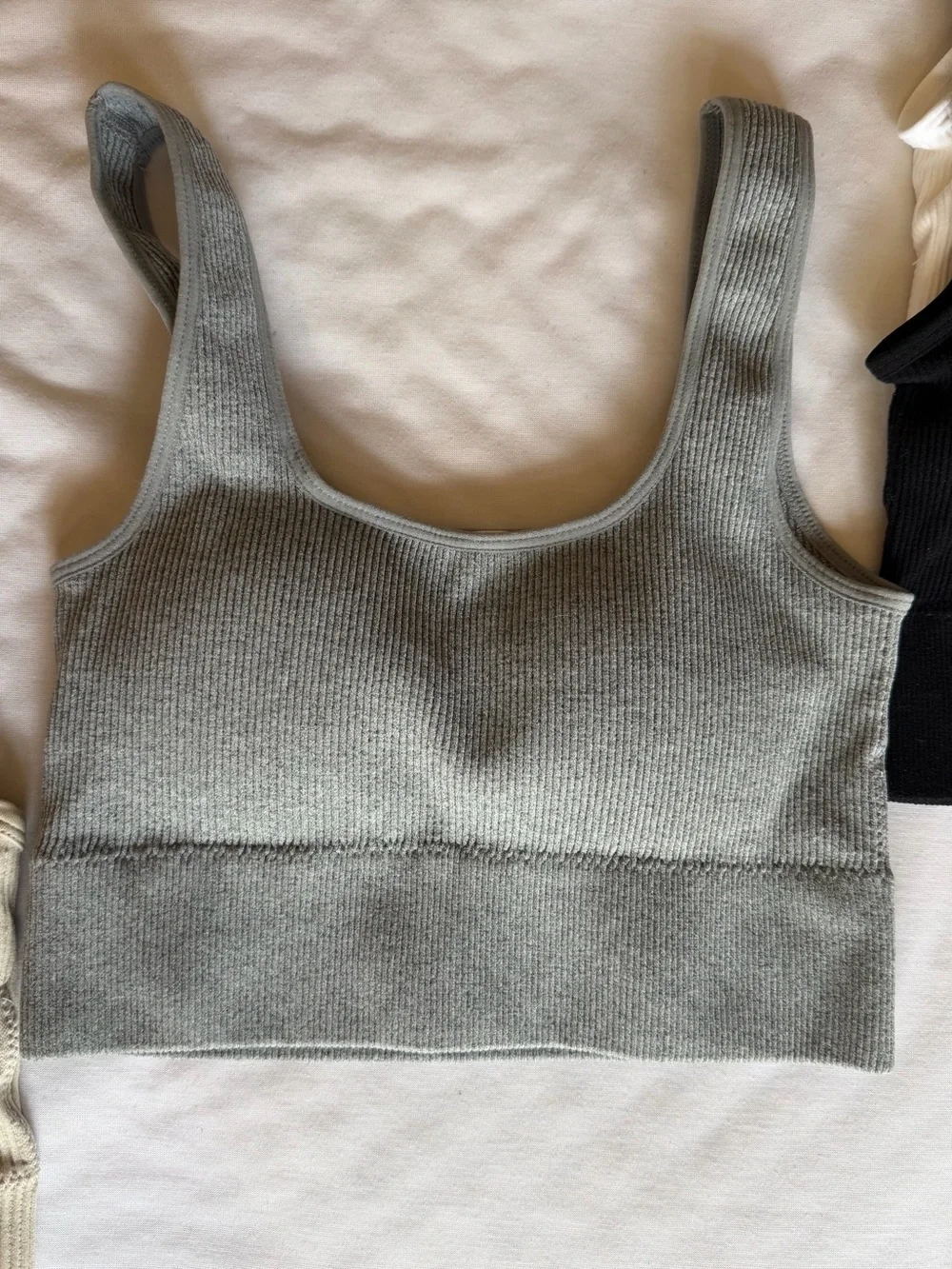 5 x ZENANA Ribbed Cropped Tanks/Sports Bras S/M Super Stretchy & Comfy Brand New